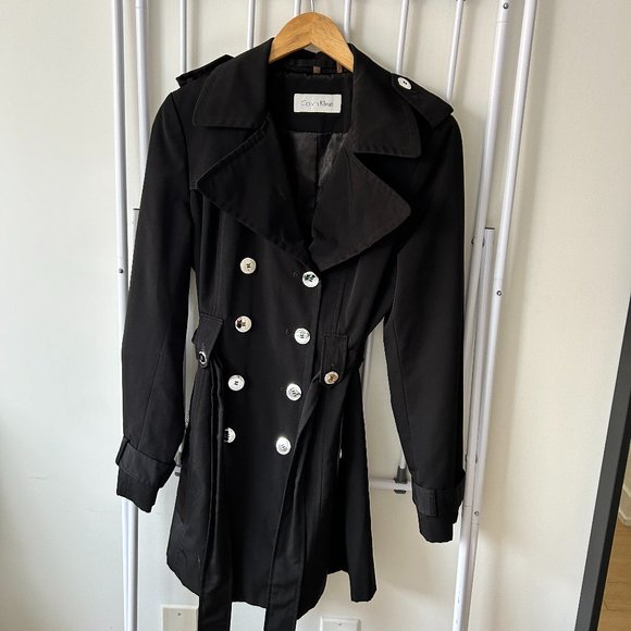 Calvin Klein Women’s Double Breasted Rain Jacket - Size Small - Picture 1 of 2